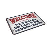 TFSW Beer Decor We Hope You Brought Wine And Dog Treats Mat Pool Decorations Outdoor Front Porch Layered Rug(65X90CM)