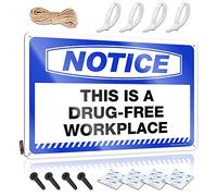 TFSW Beer Decorations For Man Cave Notice This Is A Drug-Free Workplace Tin Sign Sarcastic Signs Coffee Sign Decor(30X40CM)