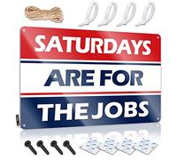 TFSW Beer Decorations For Man Cave Saturdays Are For The Jobs Tin Sign Funny Kitchen Decor Funny Signs For Home Decor(20X30CM)