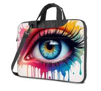 TFSW Black Bag Colorful Eye Art: A Vivid Vision Laptop Bag Laptop Travel Backpack Carry On Bag(29x38cm)