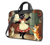 TFSW Black Bag Floral Dress Cats In The Kitchen Laptop Bag Laptop Case 16 Inch Computer Backpack For Men(29x40cm)