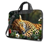 TFSW Black Bag Leopard Resting In The Jungle Laptop Bag Laptop Case 16 Inch Computer Backpack For Men(29x38cm)