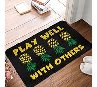TFSW Boys Bedroom Accessories Plays Well With Others Upside Down Pineapple Mat Front Door Mat Funny Large Outdoor Rug(50X80CM)