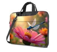 TFSW Carry On Backpack Dancing Dragonfly On A Pink Flower Laptop Bag Laptop Backpack For Women 17 Inch Laptop Bag(26x36cm)
