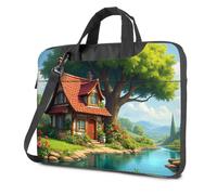 TFSW Carry On Backpack Idyllic Cottage By The River Laptop Bag Laptop Backpack For Men Travel Laptop Backpack(29x38cm)