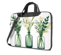 TFSW Carry On Backpack Three Green Vases With White Lilies And Greenery Laptop Bag Laptop Backpack For Women 17 Inch Laptop Bag(29x38cm)