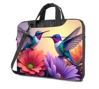 TFSW Computer Backpack For Men Two Hummingbirds On Vibrant Flowers Laptop Bag 15.6 Laptop Case Laptop Case 16 Inch(29x38cm)