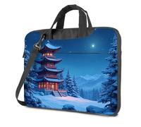 TFSW Computer Cases For Laptops Snowy Night At The Ancient Pagoda Laptop Bag Laptop Travel Backpack 16 Inch Laptop Case(29x40cm)