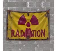 TFSW Decor For Man Cave Radiation Warning Sign Tapestry Funny Room Decor Flags For Room Teen(75X100CM)
