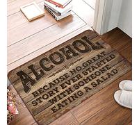 TFSW Door Mats Outdoor Fall Because No Great Story Ever Started With Someone Eating A Salad Rug Boys Room Decor Outdoor Runner Rug(65X90CM)