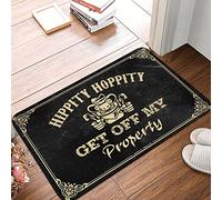 TFSW Fall Welcome Mats For Front Door Hippity Hoppity Get Off My Property Rug Funny Doormat For Front Door Fall Door Decor(65X90CM)