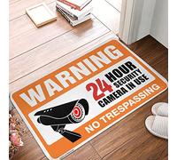 TFSW Farmhouse Kitchen Rug Set Video Surveillance Signs, No Trespassing Violators Will Be Prosecuteds Mat Cool Rugs Winter Outdoor Mat(65X90CM)