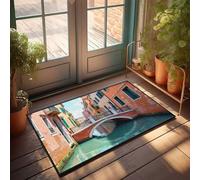 TFSW Floor Mats For Home Entrance Colorful Venice Canals And Bridges Doormat Large Outdoor Door Mat Indoor Mats For Front Door(40X60CM)