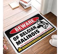TFSW Front Door Inside Mat Beware Of Belgian Malinois Doormat Camper Decorations For Inside Funny Outdoor Doorma(65X90CM)