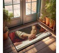 TFSW Front Door Inside Mat Hands Of History: A Symbolic Connection Doormat Man Cave Stuff Personalized Door Mats For Front Do(65X90CM)