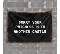 TFSW Funny Decor For Bar Sorry, Your Princess Is In Another Castle Tapestry Bar Stuff For Man Cave Wall Decorations(100X150CM)