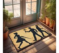 TFSW Funny Door Mats For Front Door Western Silhouettes: A Tale Of Three Figures Doormat Welcome Mats Outdoor Large Mat For Shoes By Door(40X60CM)