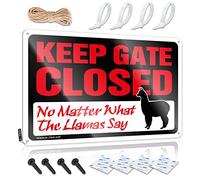 TFSW Funny House Decor Keep Gate Closed No Matter What The Llama Say Sign Bar Decor For Home Vintage Metal Signs Funny(20X30CM)