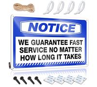 TFSW Funny Kitchen Retro Metal Tin Sign Notice We Guarantee Fast Service No Matter How Long It Takes Tin Sign Retro Signs Metal Man Cave Sign(30X40CM)