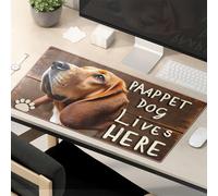TFSW Funny Quotes Mouse Pad Adorable Dog Welcome Sign Mouse Pad Large Desk Mat Funny Desk Accessories For Work