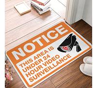 TFSW Home Decor Men Notice - This Area Is Under 27 Hour Video Surveillances Mat Man Cave Accessories Farmhouse Bath Rug(40X60CM)