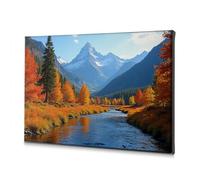 TFSW Home Wall Decor Autumn Colors By The River Canvas Decorative Picture Bathroom Decorations Decoraciones Para Cuartos(20x30cm)