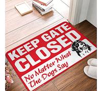 TFSW Inside Door Mats For Home Entrance Keep Gate Closed Noter What The Dog Say Rug Man Cave Decor Small Outdoor Rug(65X90CM)