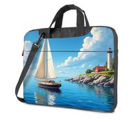 TFSW Laptop Backpack Women Sailing Boat By The Lighthouse Laptop Bag Computer Cases For Laptops Laptop Case(29x40cm)