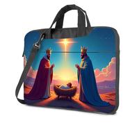 TFSW Laptop Backpacks Three Wise Men Adoring The Star Of Bethlehem Laptop Bag Laptop Carrying Case Black Bag(26x36cm)