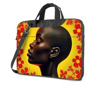 TFSW Laptop Bag Floral Serenity: A Woman'S Profile Amidst Red Flowers Laptop Bag 16 Inch Laptop Case 15.6 Laptop Case(29x38cm)