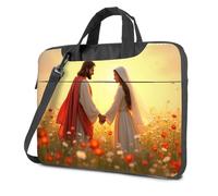 TFSW Laptop Bag Jesus And Mary In The Field Of Flowers Laptop Bag 16 Inch Laptop Case 15.6 Laptop Case(26x36cm)