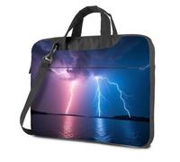 TFSW Laptop Bag Thunderstorm Over The Lake: A Spectacular Lightning Display Laptop Bag 16 Inch Laptop Case 15.6 Laptop Case(29x40cm)
