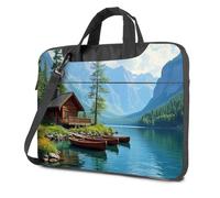 TFSW Laptop Bags Peaceful Cabin By The Lake With Canoes Laptop Bag Laptop Backpack Laptop Case 16 Inch(29x40cm)