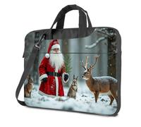 TFSW Laptop Bags Santa And Friends In The Snowy Forest Laptop Bag Laptop Backpack Laptop Case 16 Inch(26x36cm)
