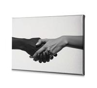 TFSW Living Room Decor Unity In Diversity: A Handshake Of Two Cultures Canvas Decorative Picture Picture Hanging Kit Wall Pictures For Living Room(30x40cm)