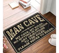 TFSW Outdoor Fall Rug Man Cave Rules Rug Welcome-Ish Outdoor Doormat Spring Welcome Mats Ou(40X60CM)