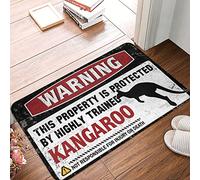 TFSW Positive Doormat Warning This Property Is Protected By A Highly Trained Kangaroo Rug Bar Accessories Man Cave Front Doormat(40X60CM)
