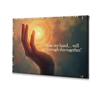 TFSW Religious Easter Decorations Hand In Hand Through Together Canvas Decorative Picture Dining Room Decor Decorations For Living Room(30x40cm)