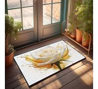 TFSW Room Accessories For Teen Boys Golden Splash Rose Bloom Doormat Farmhouse Bath Rug Spring Doormat Outdoor Entrance(40X60CM)