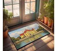 TFSW Room Accessories For Teen Boys Grand Castle By The River Doormat Farmhouse Bath Rug Spring Doormat Outdoor Entrance(40X60CM)