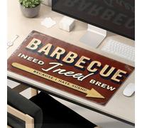 TFSW Sarcastic Mouse Pad Barbecue Brew: No Sushi Allowed! Mouse Pad Funny Desk Accessories For Work Desk Pads