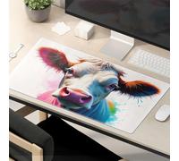 TFSW Sarcastic Mouse Pad Colorful Cow Portrait: A Vibrant Artwork Mouse Pad Kawaii Desk Accessories Office Desk Mat