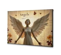 TFSW Shabby Chic Decor Angelic Wings And Whispers: A Serene Vision Canvas Decorative Picture Home Wall Decor Christian Easter Decor(30x40cm)