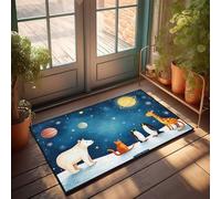 TFSW Shoes Here Mat Animals Gazing At The Stars And Planets Doormat Indoor Door Mat Non Slip Funny Stuff(65X90CM)