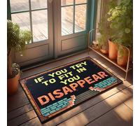 TFSW Shoes Here Mat I Went Outside, Werken'T So Great Sign Doormat Indoor Door Mat Non Slip Funny Stuff(40X60CM)