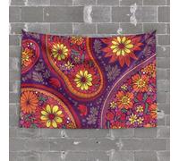 TFSW Small Wall Tapestry Floral Fantasy: A Colorful Abstract Design Tapestry Funny Bedroom Decor Weird Decor(100X150CM)
