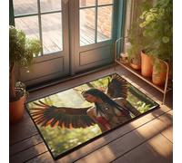 TFSW Summer Welcome Mat Angel In The Forest: A Mystical Encounter Doormat Winter Door Mat Outdoor Basement Decor(50X80CM)