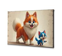 TFSW The Chosen Adorable Cartoon Cat And Kitten Canvas Decorative Picture Shabby Chic Decor Living Room Decor(40x60cm)