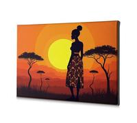 TFSW The Chosen Sunset Serenity: A Woman'S Floral Journey Canvas Decorative Picture Shabby Chic Decor Living Room Decor(30x40cm)