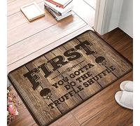 TFSW Things For Boys Room First You Gotta Do The Truffle Shuffle Doormat 1 Bathroom Mat Set Vintage Decor(65X90CM)